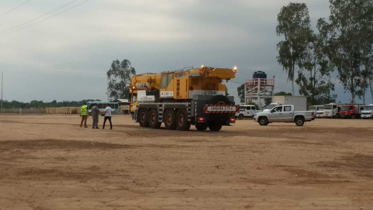 Mobilização GUINDASTE 160 ton